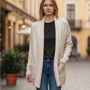 Cream Shawl Collar Sweater